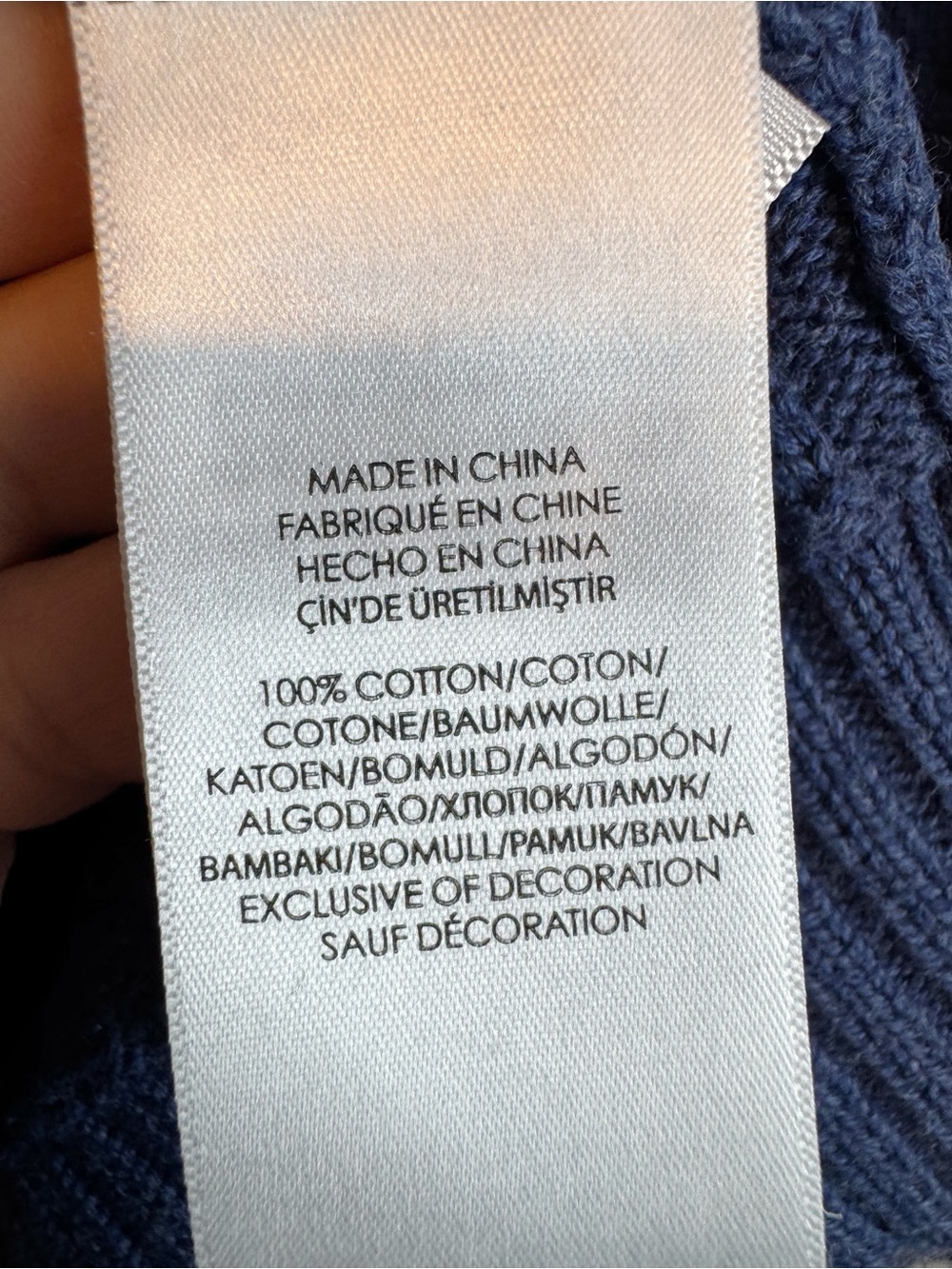 Polo Ralph Lauren | Blue 100% Cotton Cable Knit Sweater, M - Picture 5 of 7